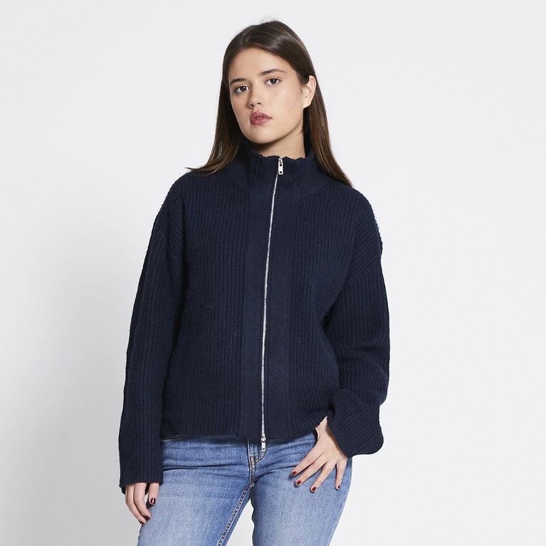 Rippenstrick-Cardigan "Zip Cardigan" Rippenstrick-Cardigan "Zip Cardigan"